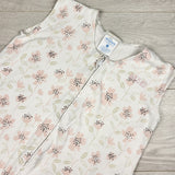Halo white floral print cotton sleep bag. Size 18-24 months