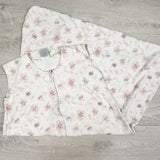 Halo white floral print cotton sleep bag. Size 18-24 months