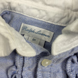 Polo Ralph Lauren Oxford Ruffle Shirtdress. Size 6 months