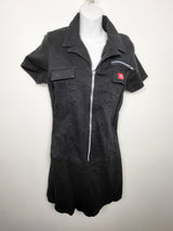 Vintage Y2K faded black Dickies Girl "Annie" zip up utility dress (Style #107G) | XL