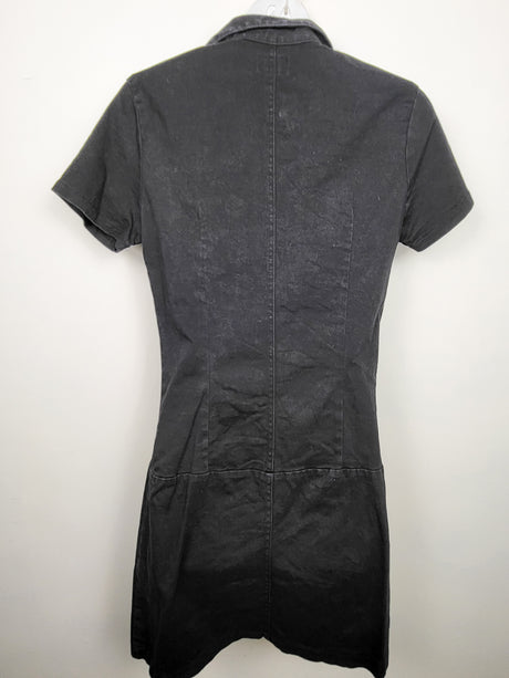 Vintage Y2K faded black Dickies Girl "Annie" zip up utility dress (Style #107G) | XL