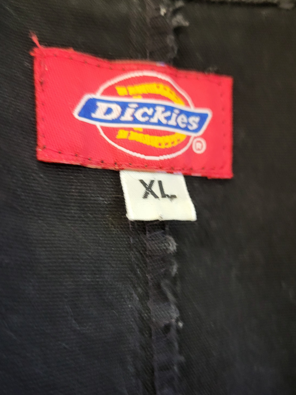 Vintage Y2K faded black Dickies Girl "Annie" zip up utility dress (Style #107G) | XL