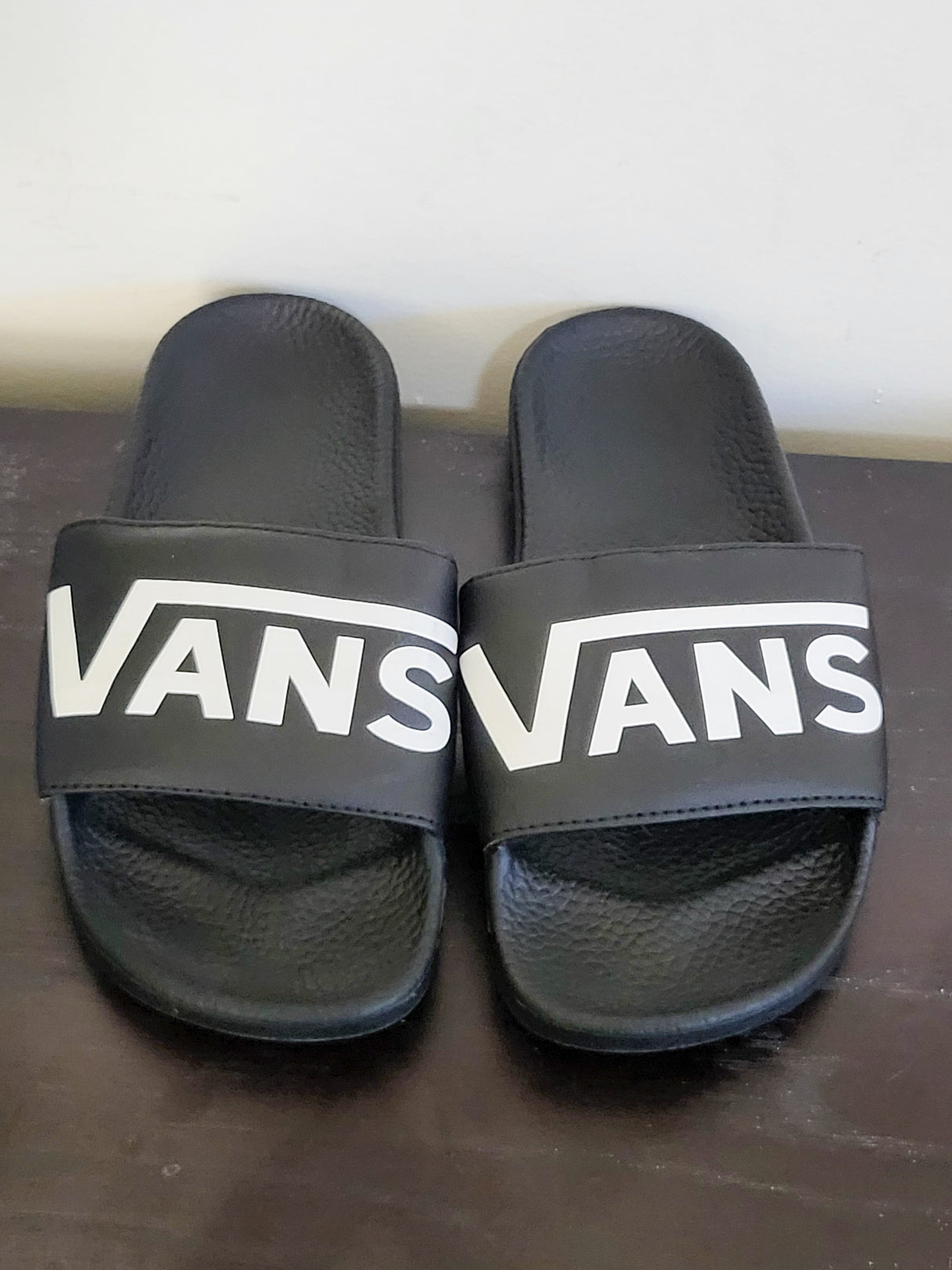Vans slide sandals. Boys size 4 (big kid)