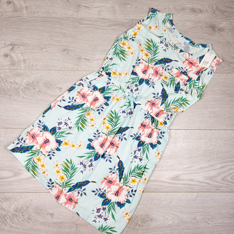 NEW - Gap mint Hawaiian print sleeveless dress. Size medium (8)