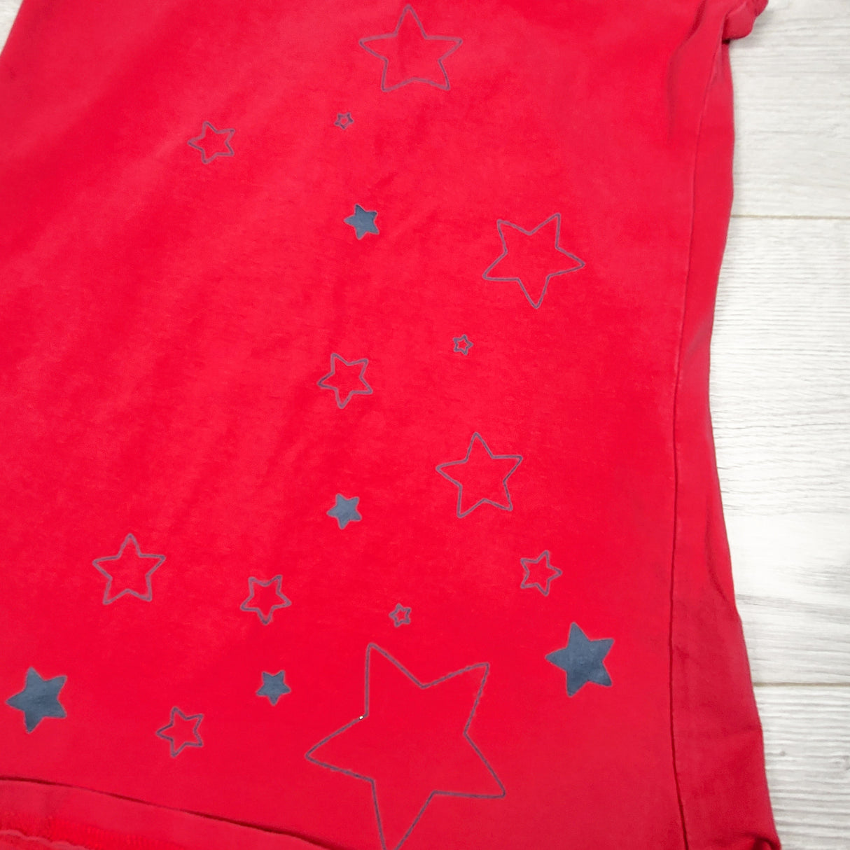 Peekaboo Beans pinky-red sleeveless dress with stars. Size 7