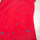 Peekaboo Beans pinky-red sleeveless dress with stars. Size 7