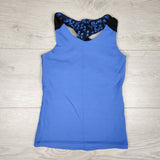 Ivivva (Lululemon) blue and black racerback tank top. Size 6