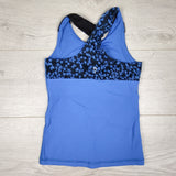 Ivivva (Lululemon) blue and black racerback tank top. Size 6