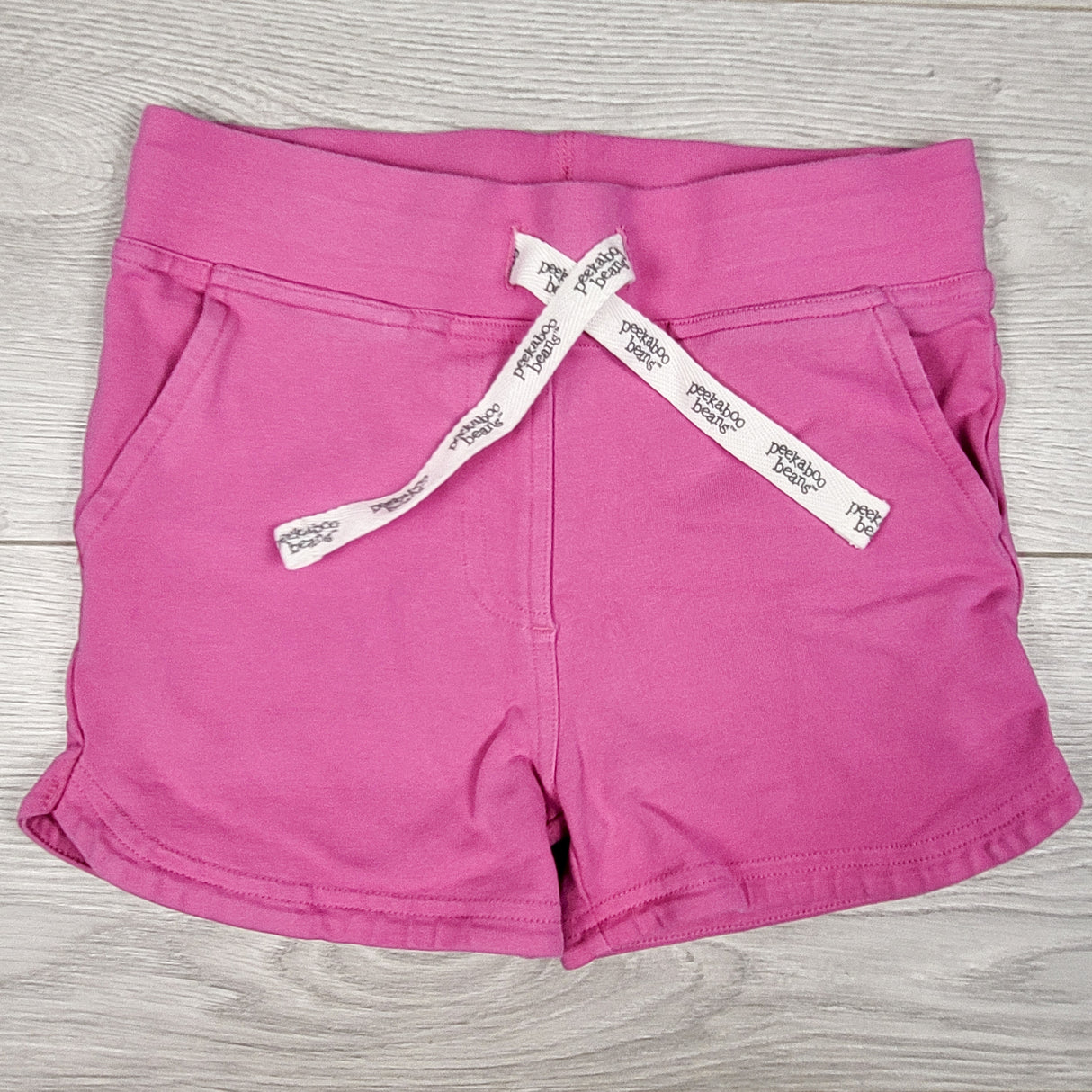 Peekaboo Beans pink "Bestie" shorts. Size 7