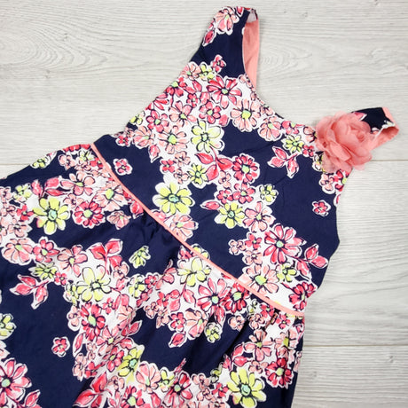 Penelope Mack navy floral print sleeveless dress. Size 6X