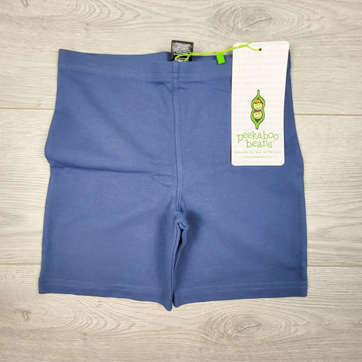 NEW - Peeakboo Beans storm blue "All Day" bike style shorts. Size 8