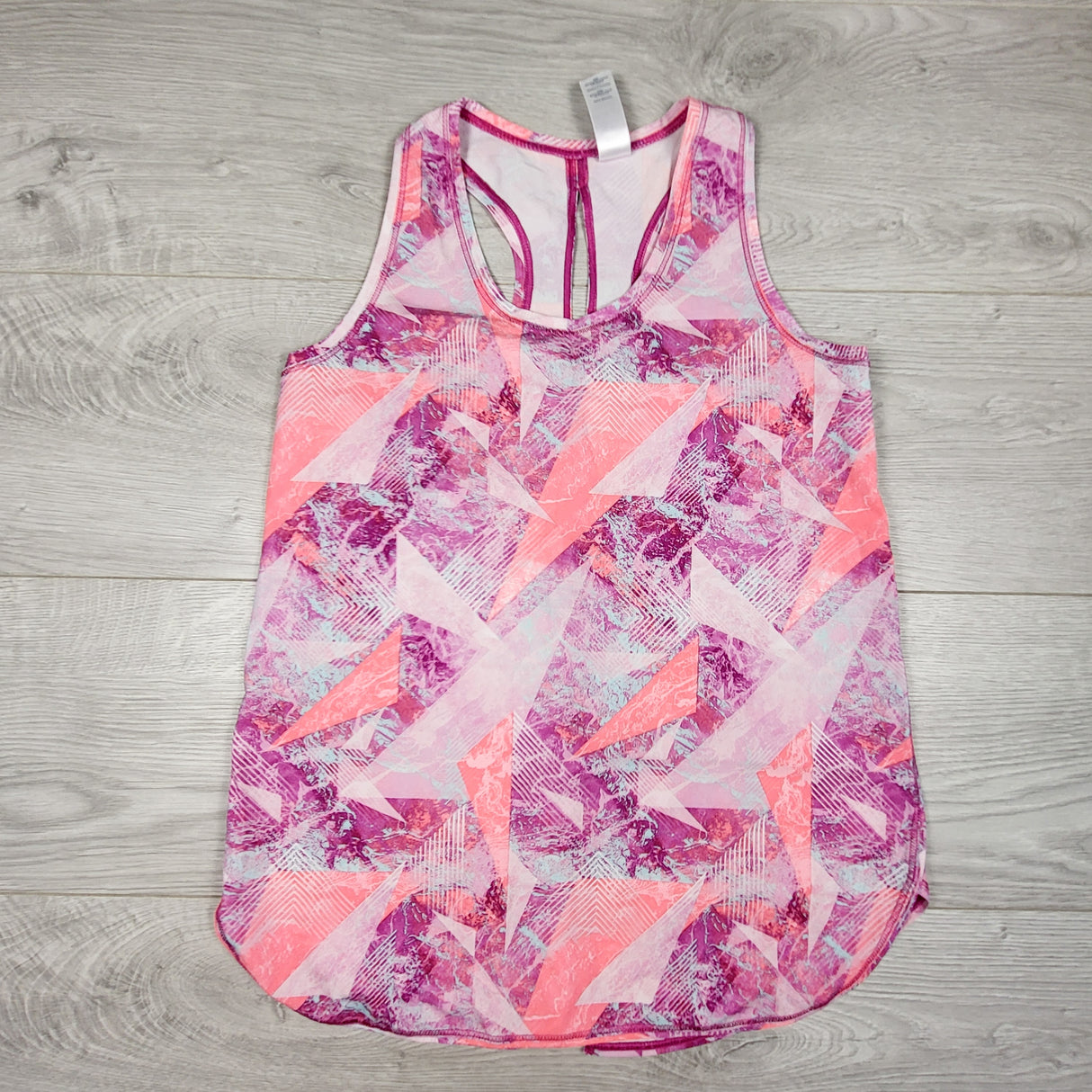 Ivivva (Lululemon) purple and pink patterned lightweight active tank. Size 10