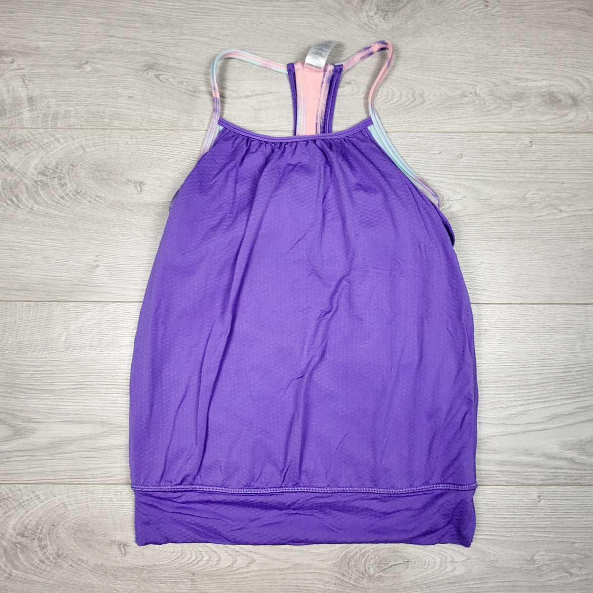Ivivva (Lululemon) purple double dutch tank with built in sports bra. Size 10