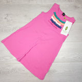 NEW - Peekaboo Beans pink "Smile and Shine" tunic dress with ruffles. Size 8