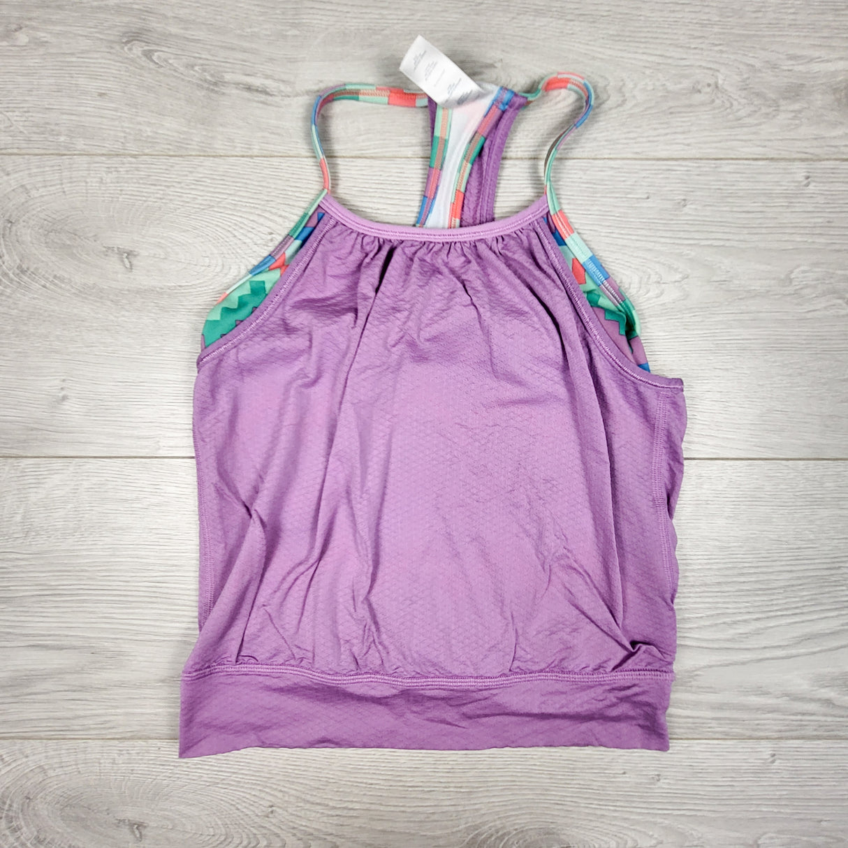 Ivivva (Lululemon) purple double dutch tank top with built in shorts. Size 6