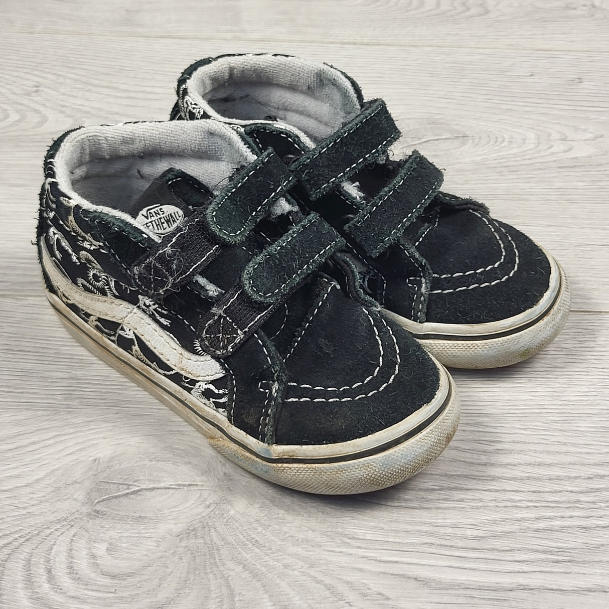 Vans black suede shoes. Size 8