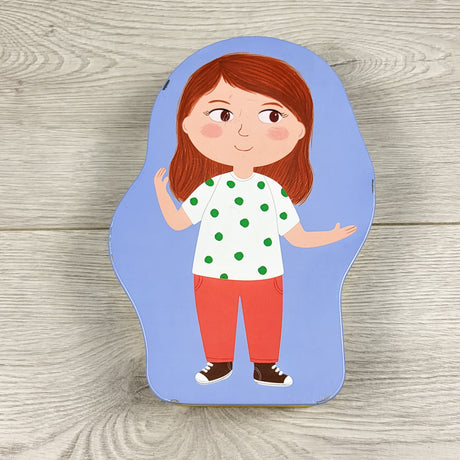 Djego Magnetic dress up set (storage tin is also the doll)