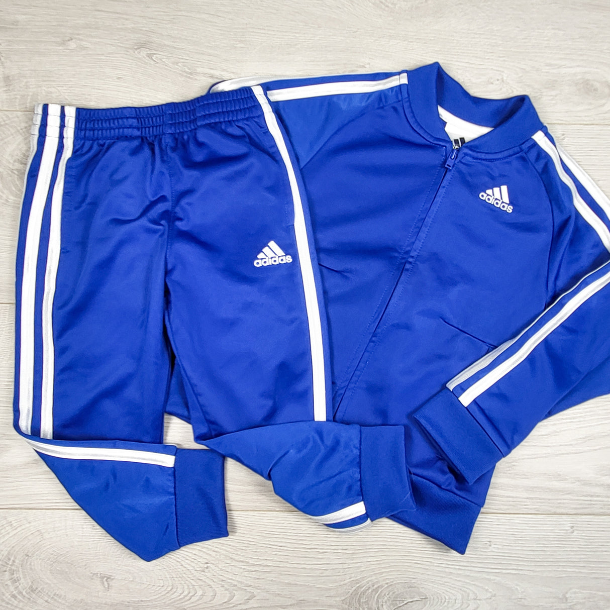 Adidas blue 2pc track suit. Size 3T