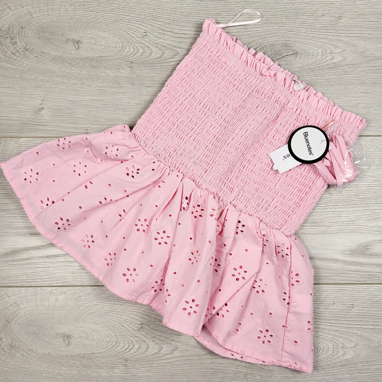 NEW - Bluenotes pink smocked eyelet top. ADULT size XS