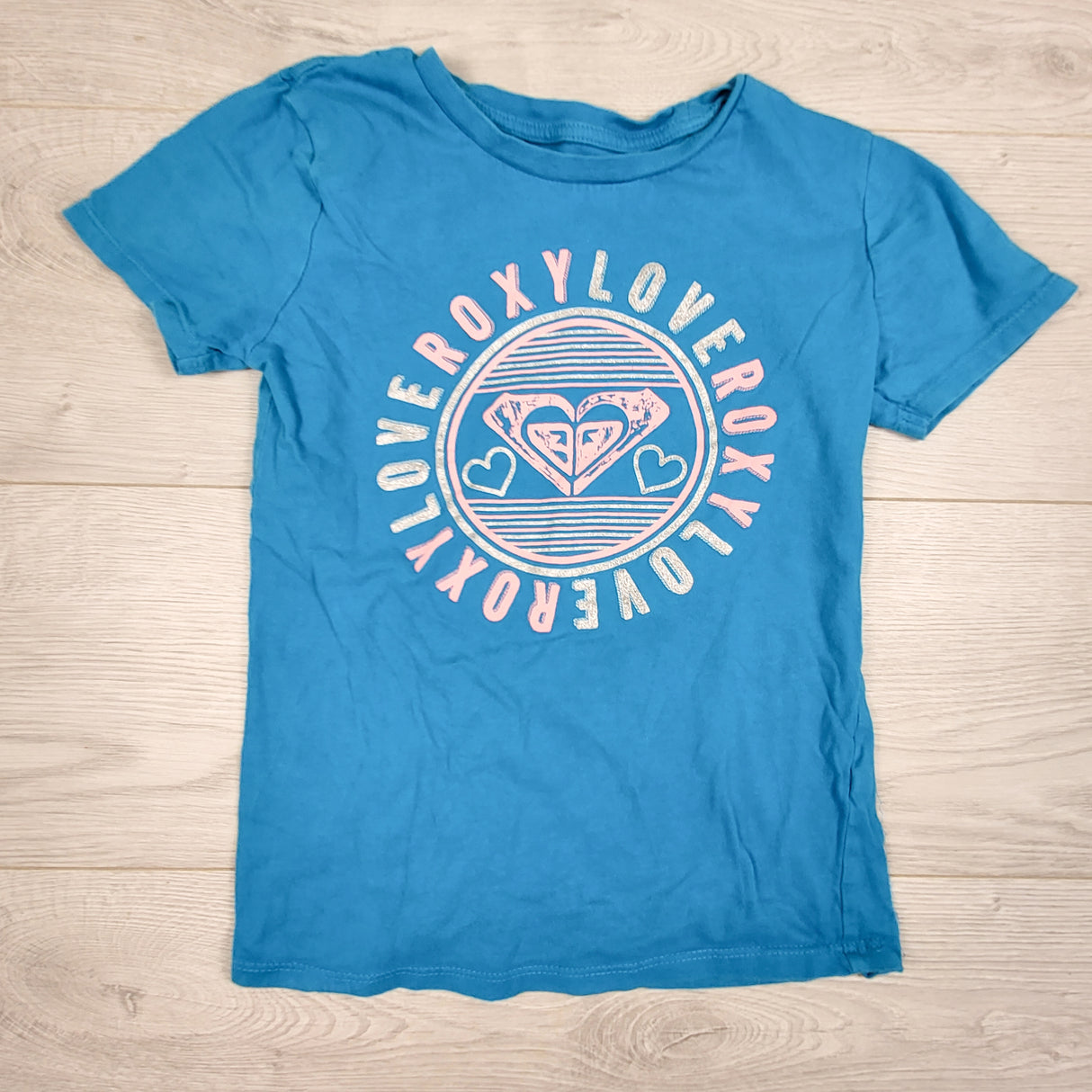 Roxy blue t-shirt. Size medium (6/7ish)