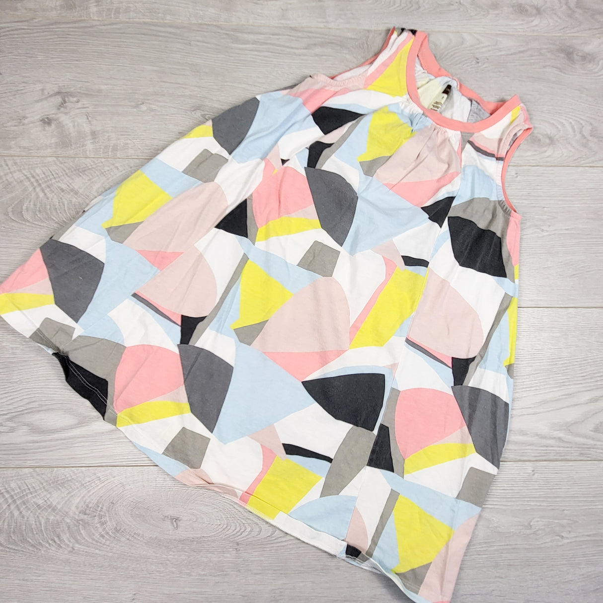 Tea Collection abstract pattern sleeveless cotton dress. Size 7