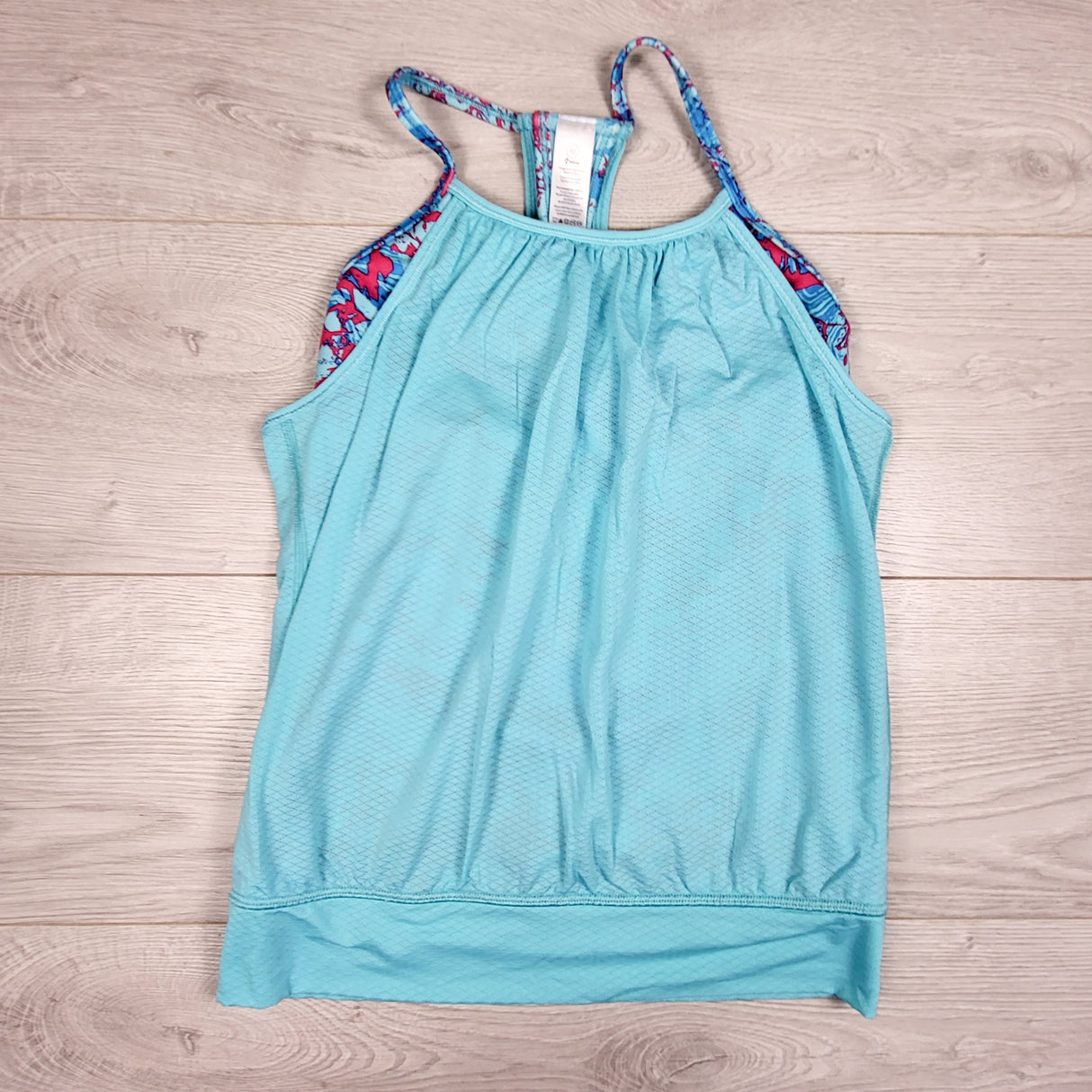 Ivivva (Lululemon) blue Double Dutch tank with built in sports bra. Size 10