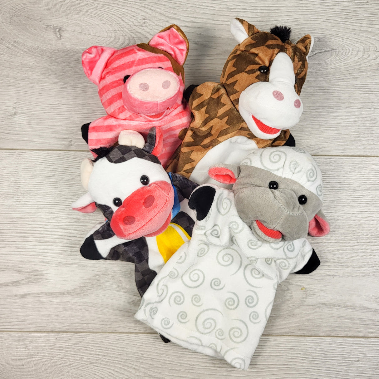 Farm animal hand puppets