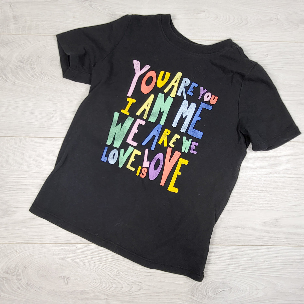 Old Navy black "Love is Love" t-shirt. Size 5T