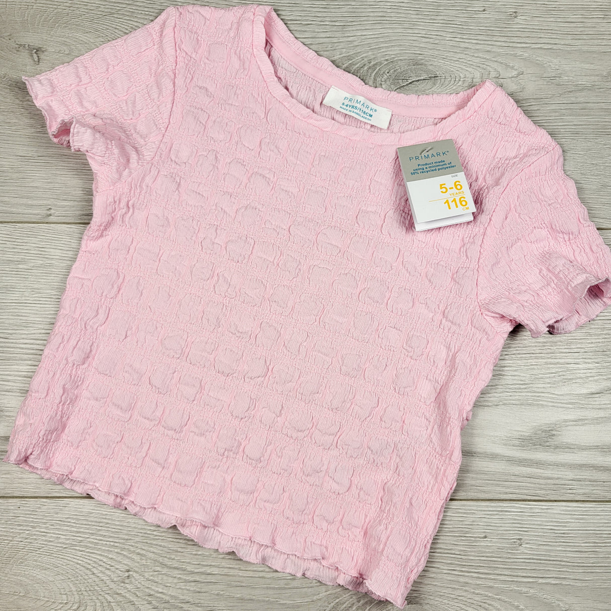 NEW - Primark pink textured top. Size 5/6