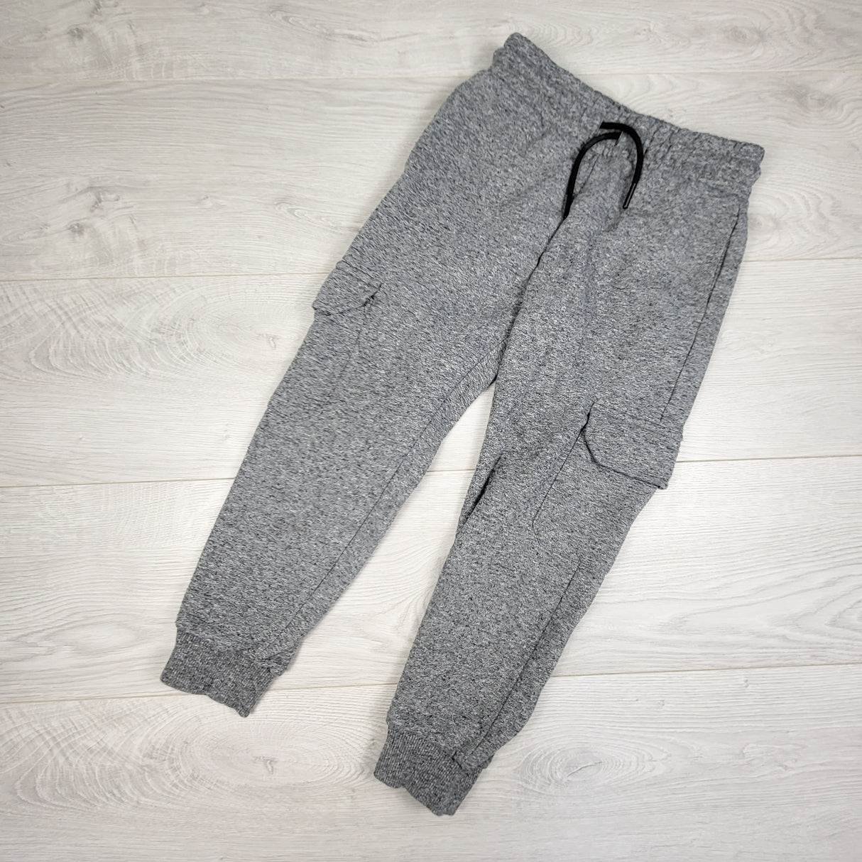 F and F grey fleece lined cargo joggers. Size 5/6