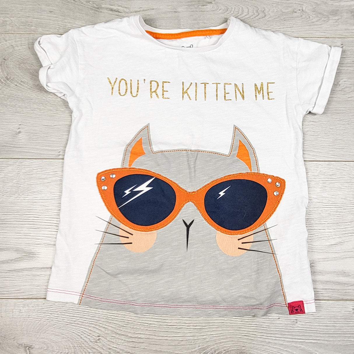Harry Bear white "You're Kitten Me" t-shirt. Size 6