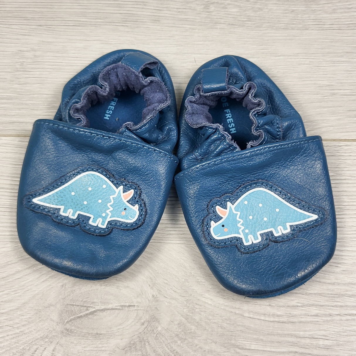 Joe blue soft soled dinosaur shoes. Size 6-12 months