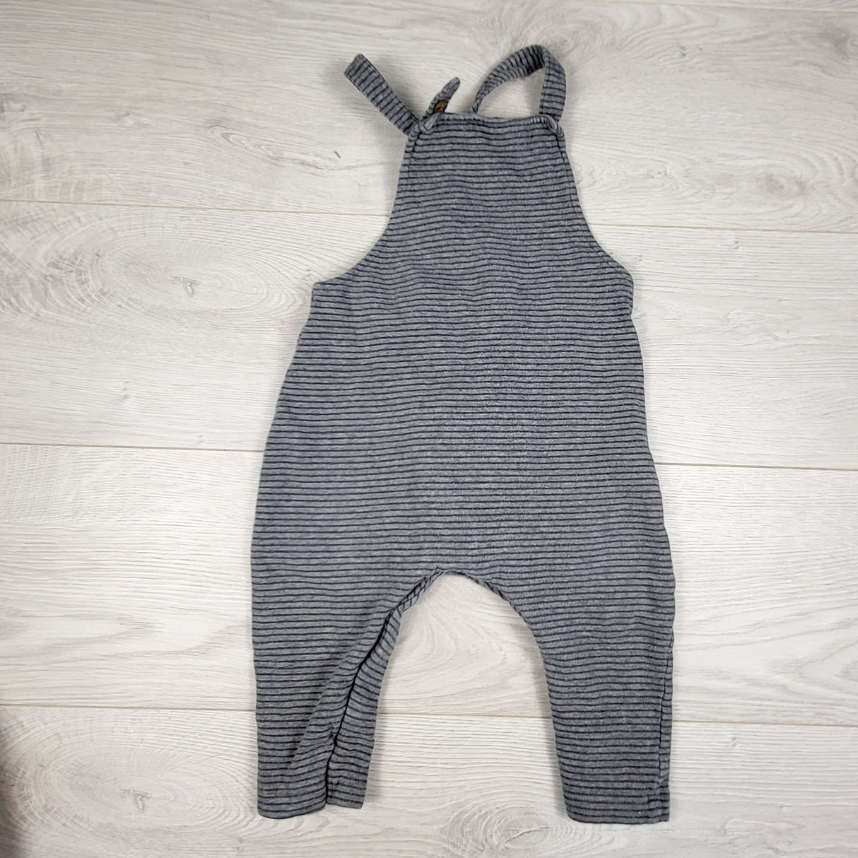 Next grey striped overalls. Size 12-18 months