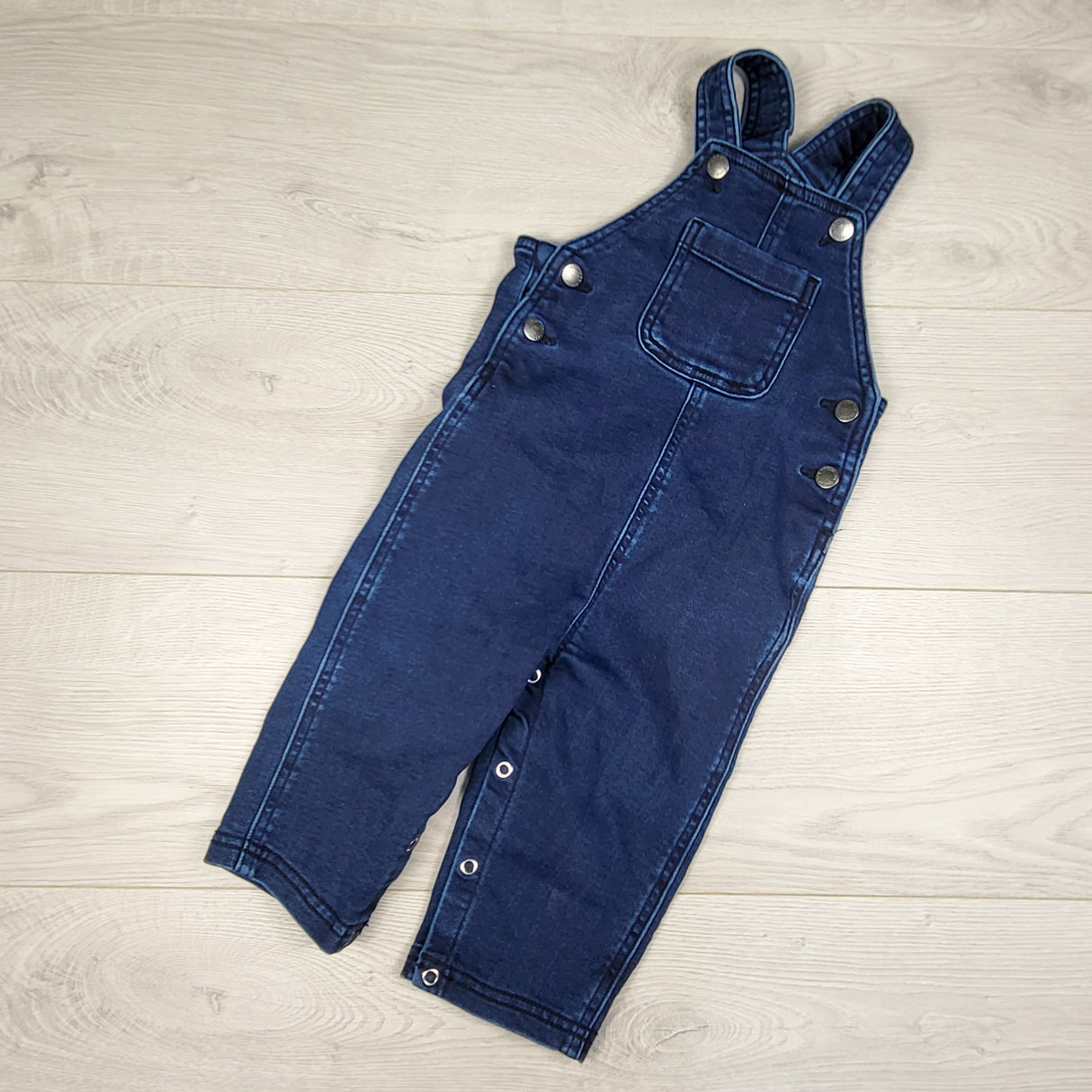 Joe dark wash denim overalls. Size 12-18 months