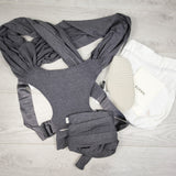 Konny Baby Carrier FLEX Original in charcoal colour with head support.  Size XS to XL