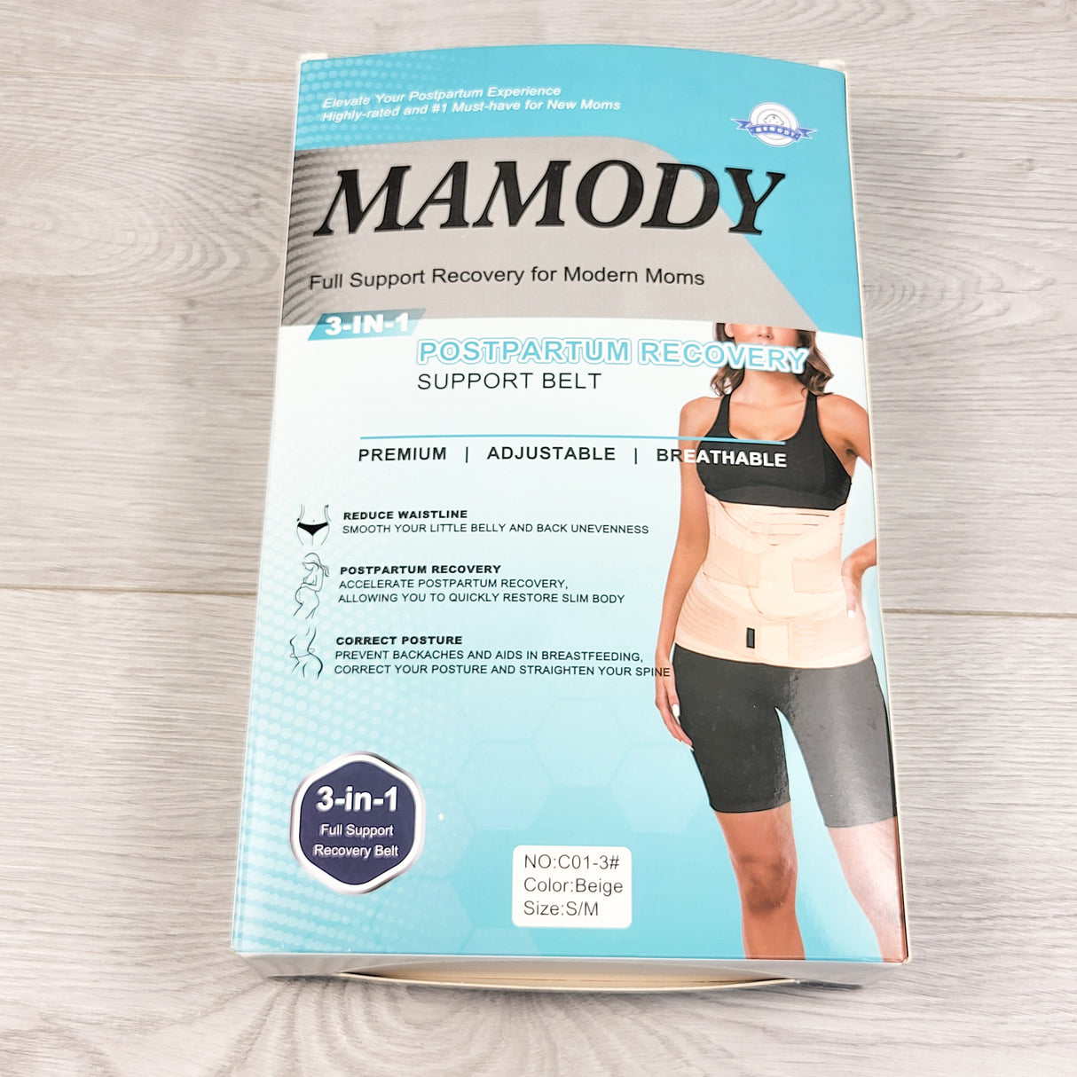 MAMODY 3-in-1 Postpartum Recovery Support Belt. Size small / medium