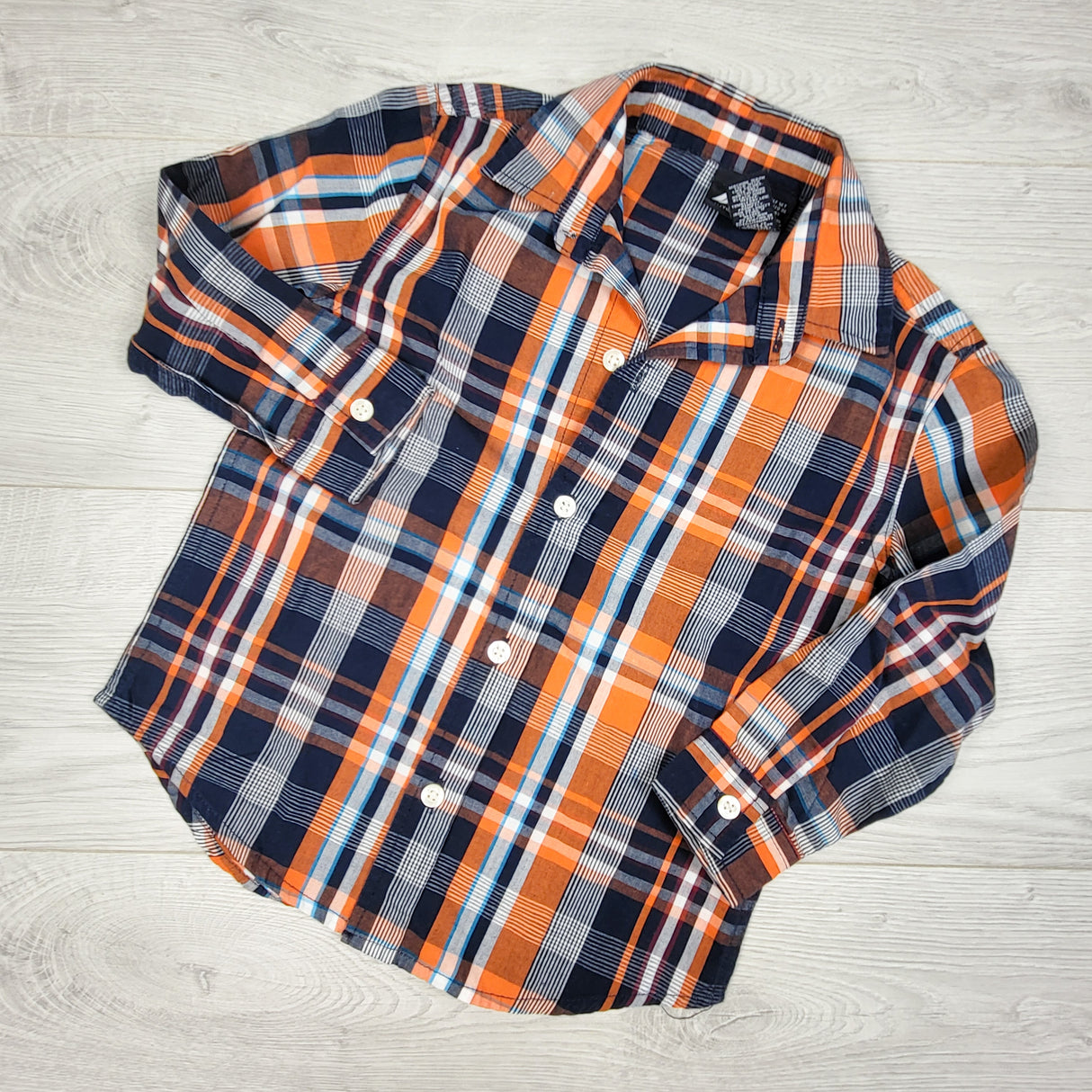Nautica plaid button down shirt. Size 4T