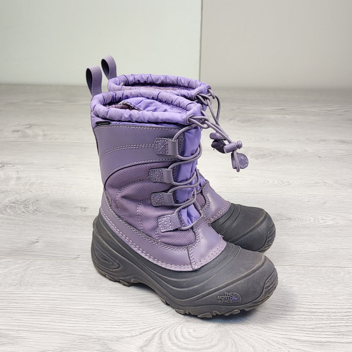The North Face purple snow boots with removable liners. Youth size 1