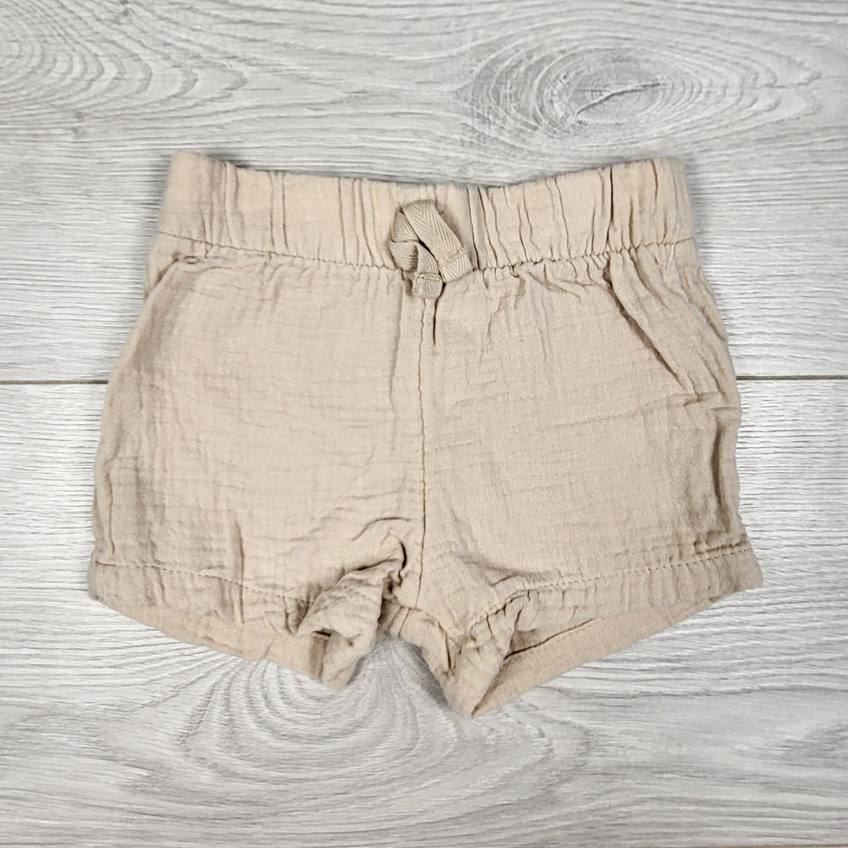 George beige muslin cotton shorts. Size 0-3 months