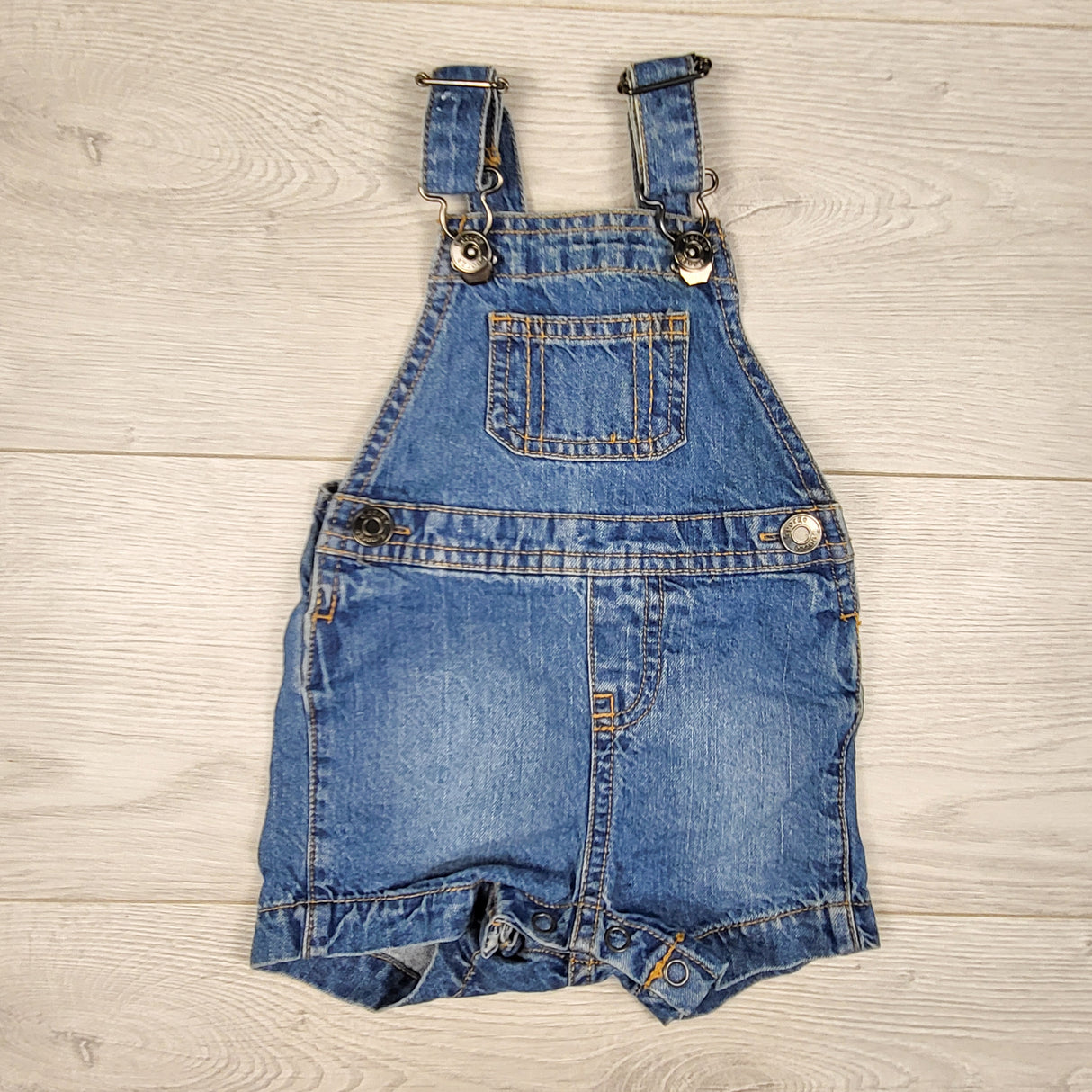 George denim shortalls. Size 0-3 months