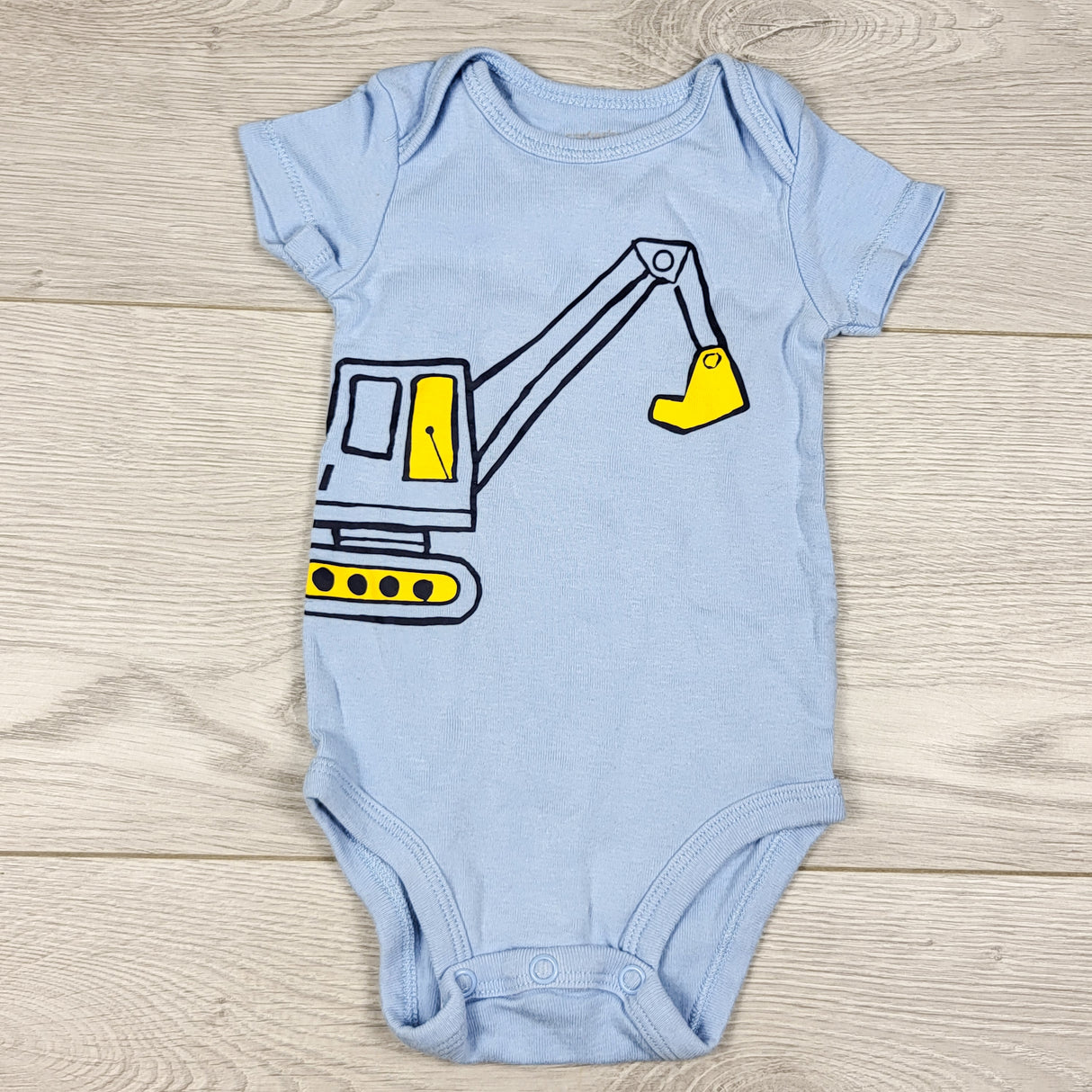 Carters light blue bodysuit with digger. Size 3 months