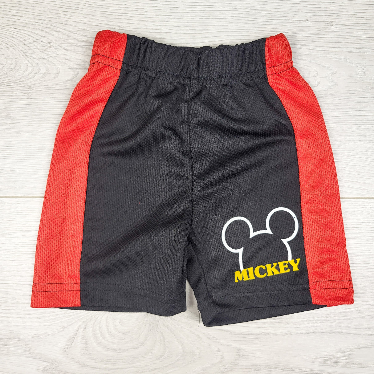 Mickey Mouse and Friends black and red active shorts. Size 18 months