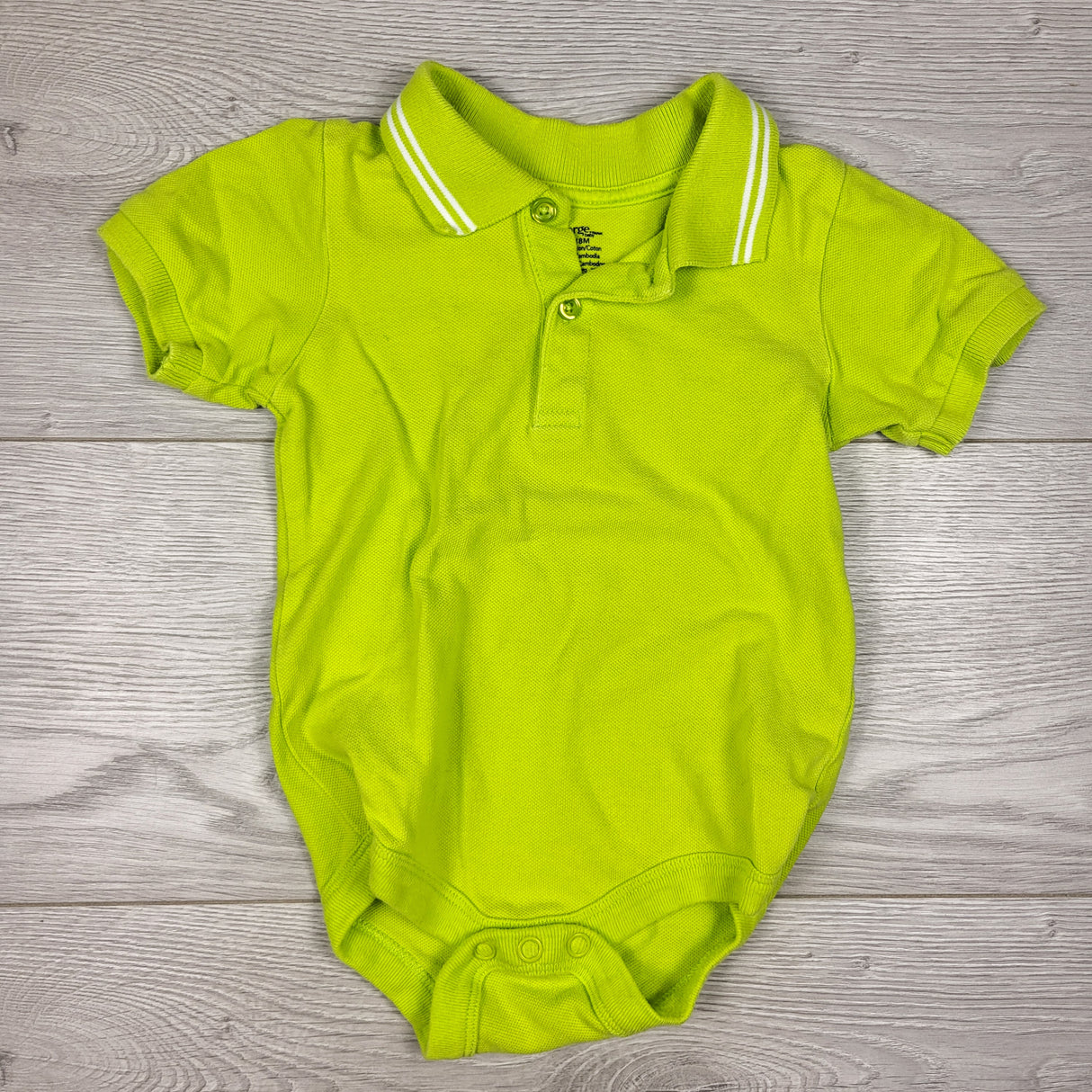 George neon green polo style bodysuit. Size 12-18 months