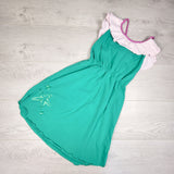 Peekaboo Beans green sleeveless dress with ruffle and sea stars. Size 7