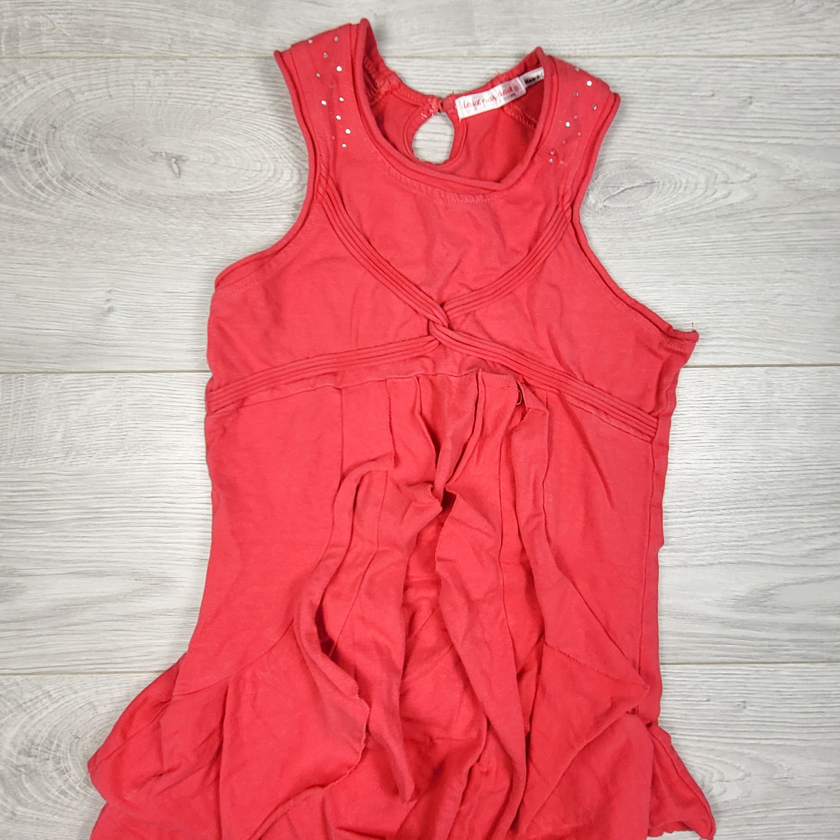 Deux Par Deux dark pink sleeveless ruffle dress. Size 10