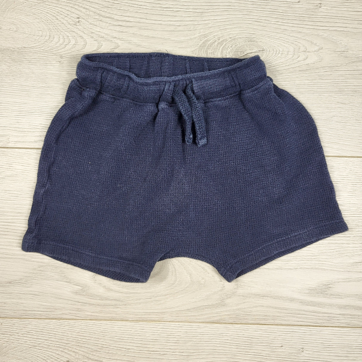 Old Navy navy waffle knit shorts. Size 18-24 months