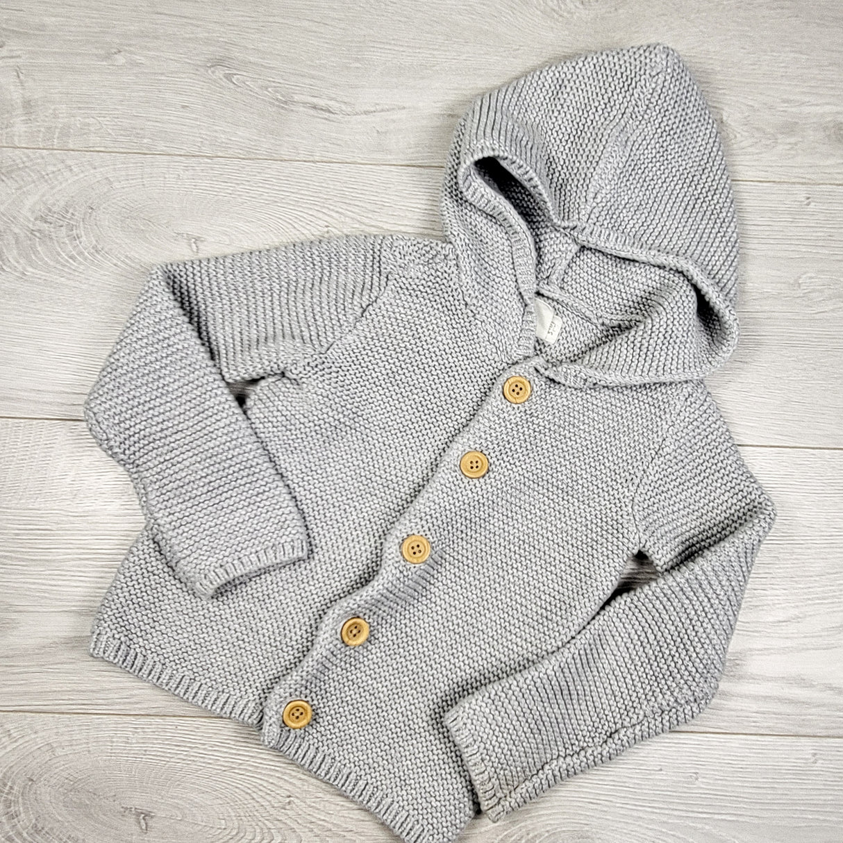 Little Planet grey hooded sweater coat. Size 3T