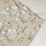 Little and Lively beige mushroom print bamboo leggings. Size 13/14