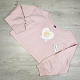 NEW - Old Navy pink cropped sweatshirt with cat (raw edge hem.) Size 14/16