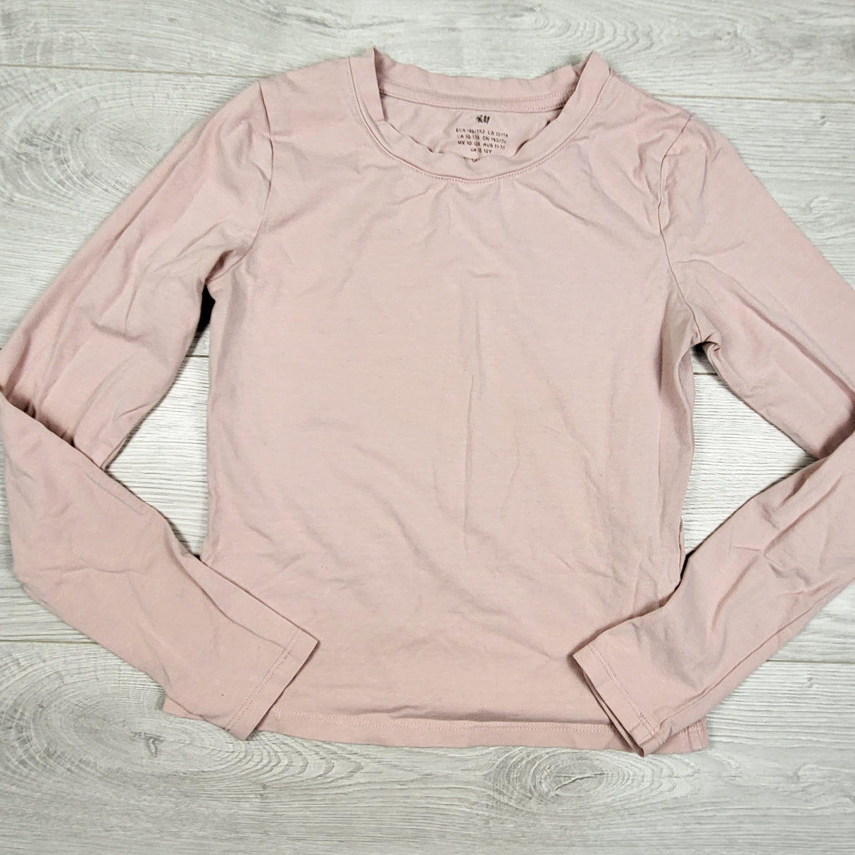 H and M solid pink long sleeve top. Size 10/12